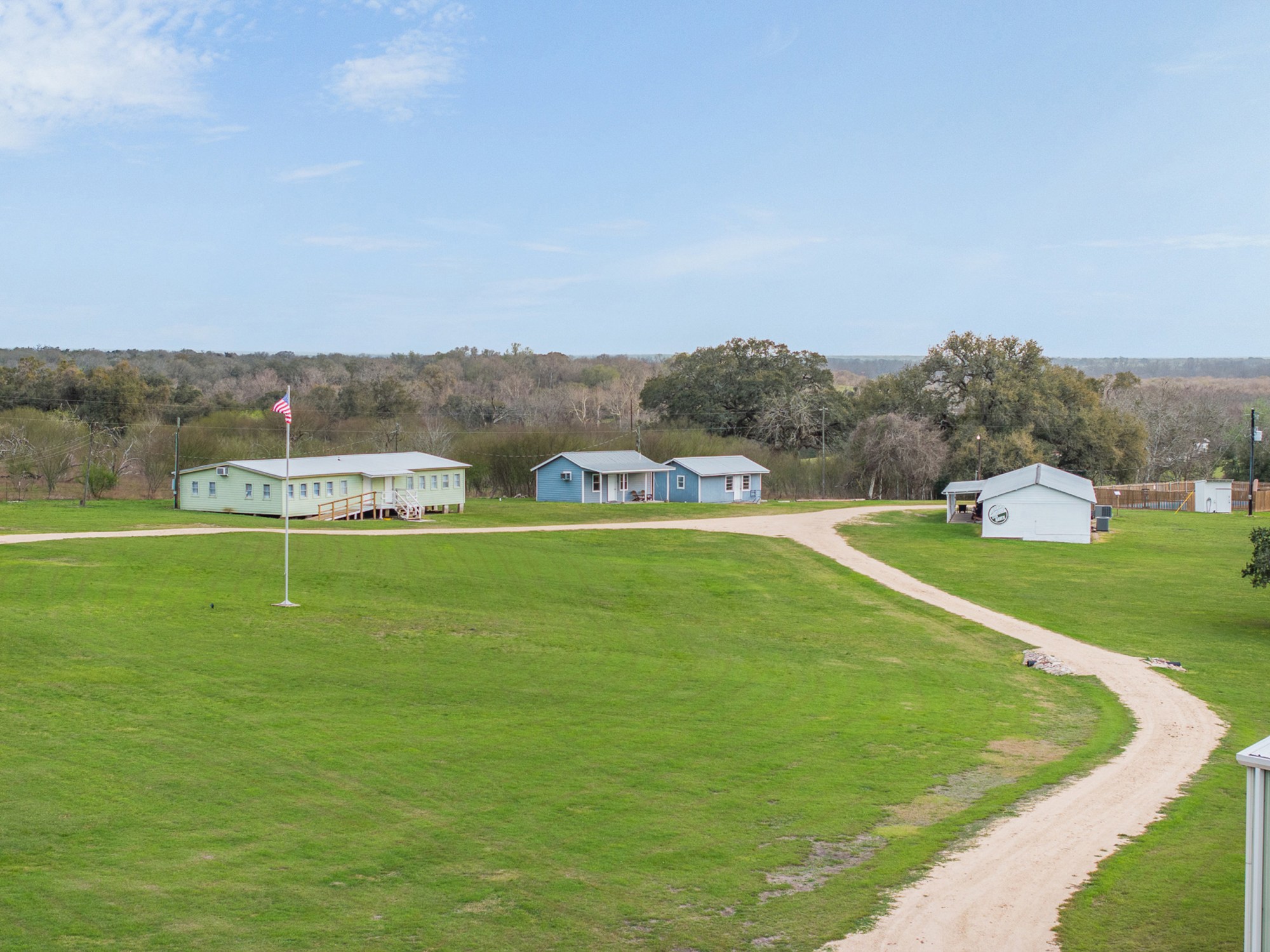 Aerial view of Camp Oak Haven in Colorado County