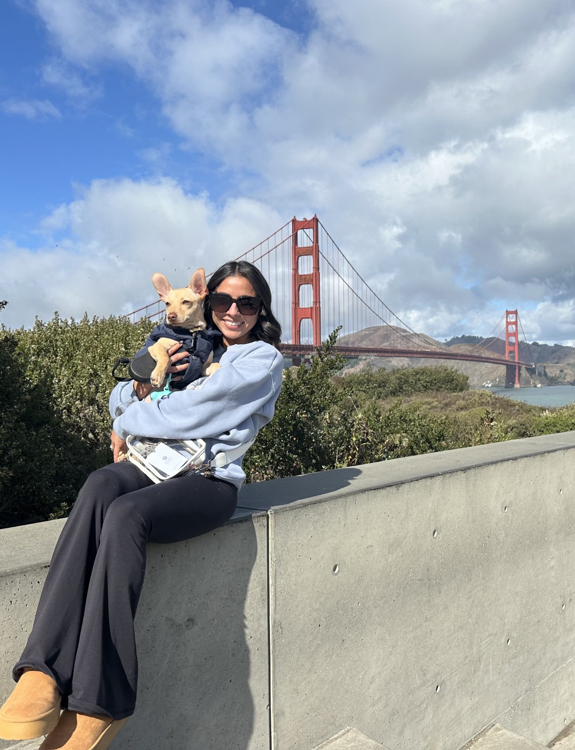 KSAT reporter Hannah Gonzales with her chihuahua Frankie.