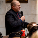 Wisconsin State Rep. Shae Sortwell testified on SB431, which allows employers to choose not to hire individuals if the employer is concerned that the individual's arrest record may be harmful to their business. The governor vetoed this bill.