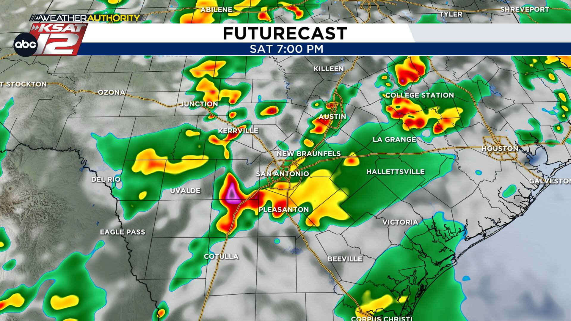 Future radar for Saturday evening (5/23)