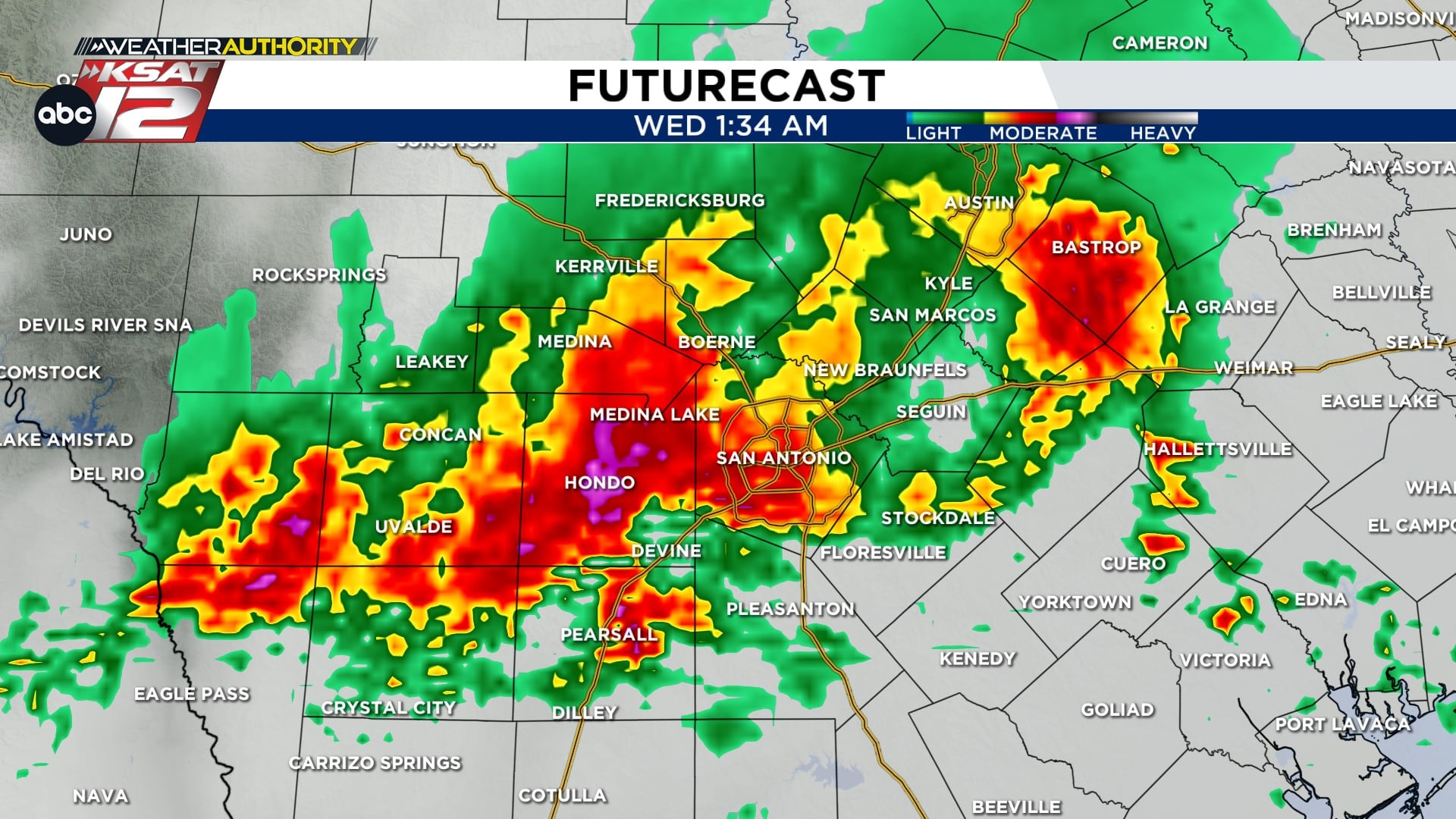 Future radar on Wednesday at 1:30 am