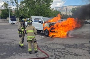 Albuquerque Pickup Truck Catches Fire