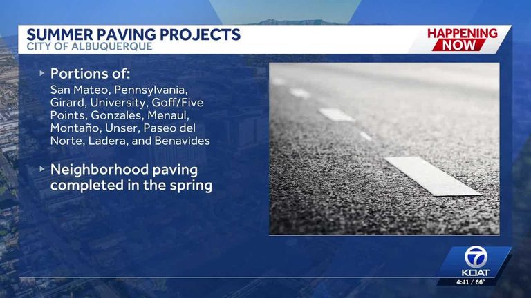 Albuquerque Road Paving Project Underway