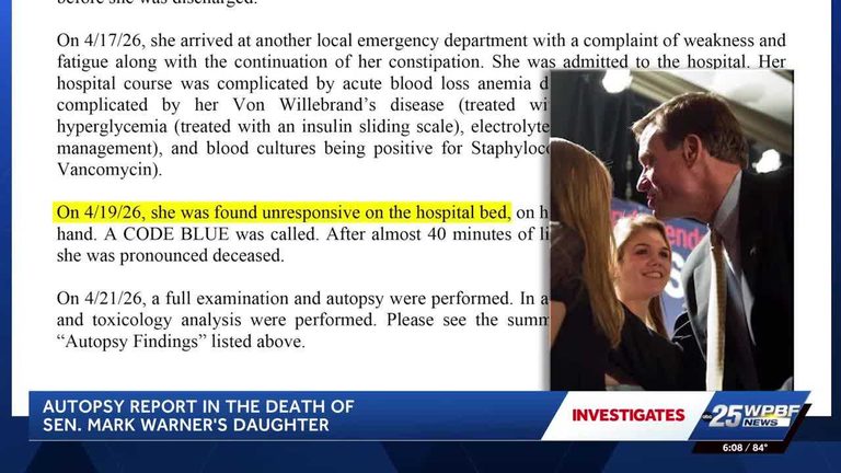 Autopsy Report Released For Sen Mark Warner S Daughter