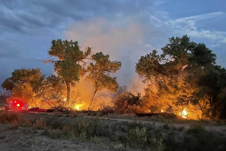 Bosque Fire In Belen Contained