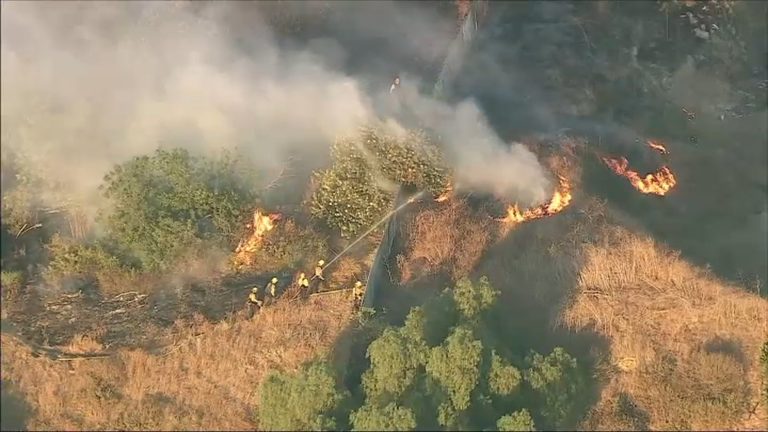 Brush Fire Burns In West Covina