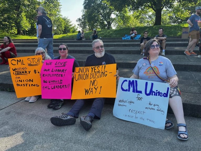 Columbus Library Workers Rally