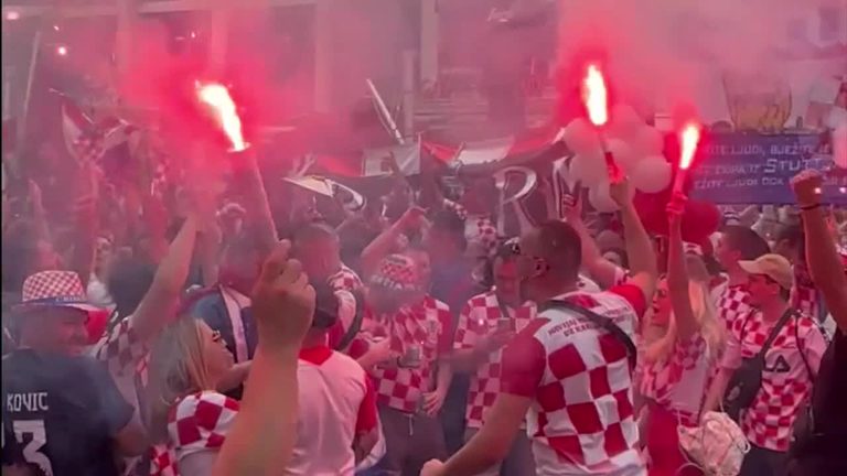 Croatia Fans Flock To Downtown Dallas