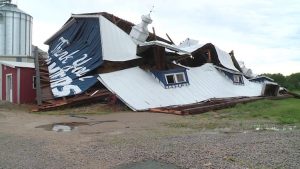 Culver S Blue Barn Leveled By Strong Winds