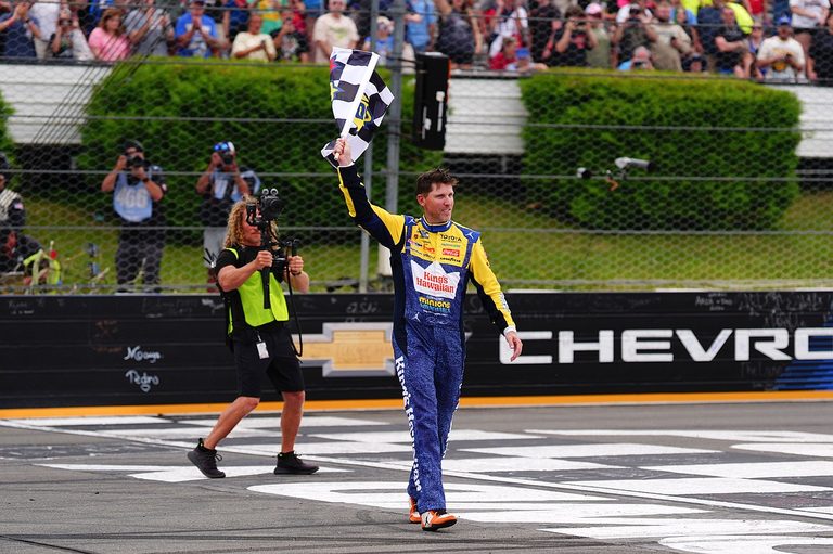 Denny Hamlin Wins At Pocono