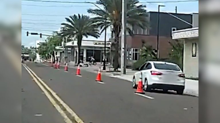 Driver Plows Through Ironman Racecourse