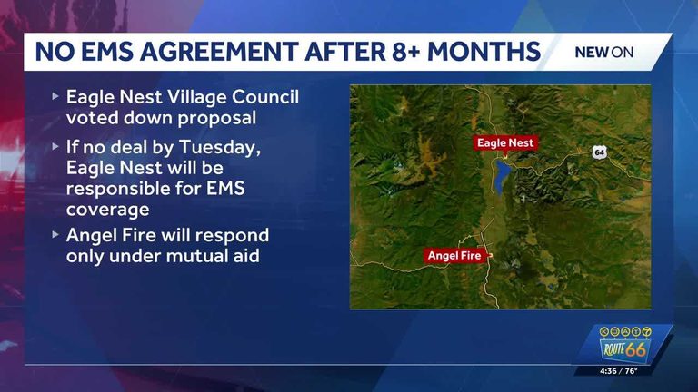 Eagle Nest Rejects Ems Agreement