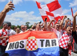 England Croatia Fans Gather In Arlington