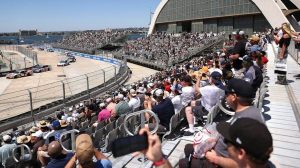 Fan Jumps Fence At Nascar Event