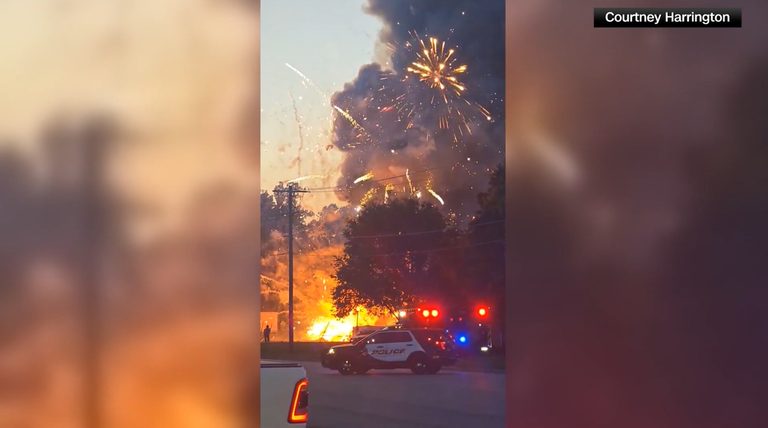 Fireworks Stand Catches Fire In Broken Arrow Oklahoma