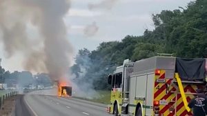 Fireworks Trailer Blaze Temporarily Shuts Down I 75 In Tennessee