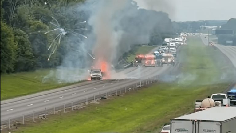 Fireworks Trailer Erupts On Tennessee Highway No Injuries Reported