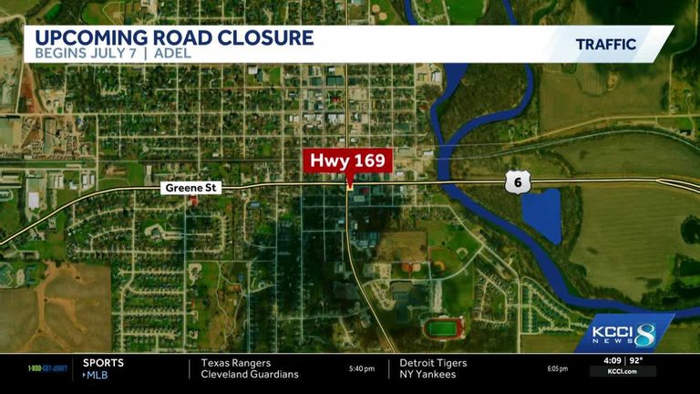 Highway 169 Near Adel To Close