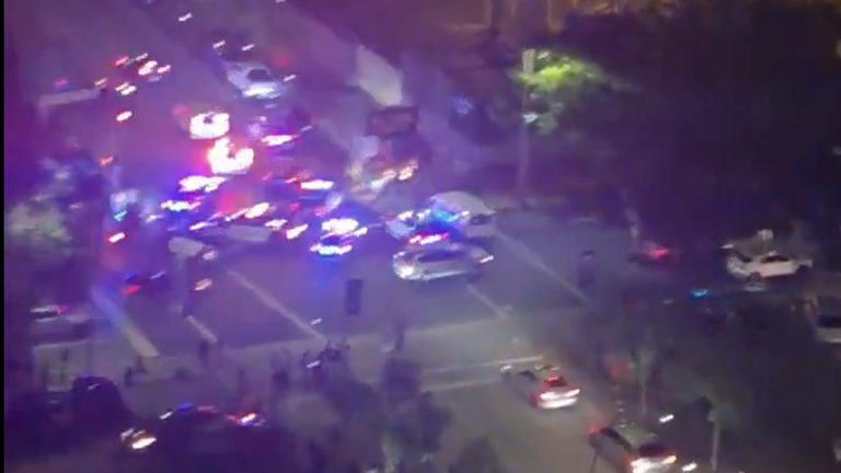 Houston Police Respond To Teen Takeover At Downtown Park