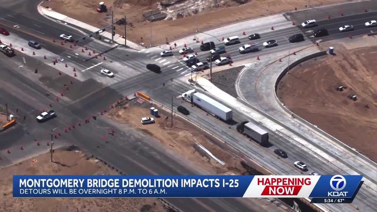 I 25 Closures At Montgomery Blvd