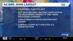 Iowa Ag Joins Lawsuit Against California S Plastics Act
