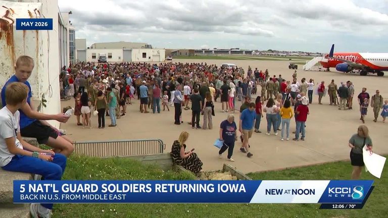 Iowa National Guard Soldiers Return Home