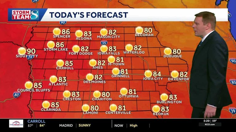 Iowa Weather Sunny Friday Storms Return Saturday