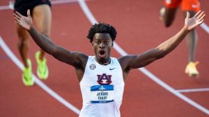 Ja Kobe Tharp Breaks 110M Hurdles World Record