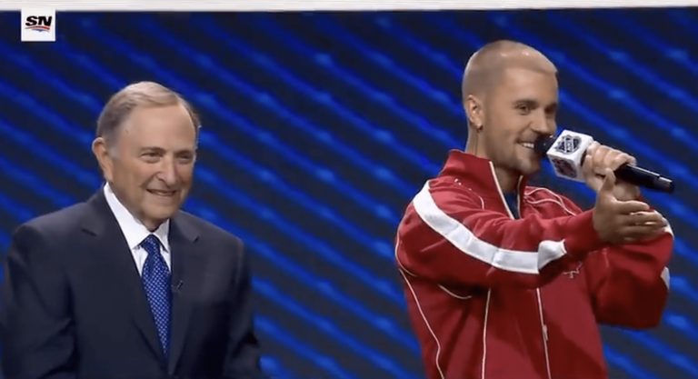 Justin Bieber Announces Nhl Draft Pick