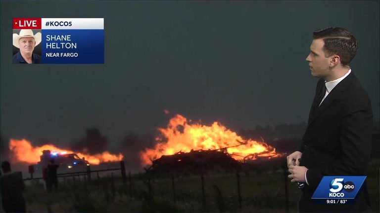 Lightning Strike Sparks Fire Near Fargo