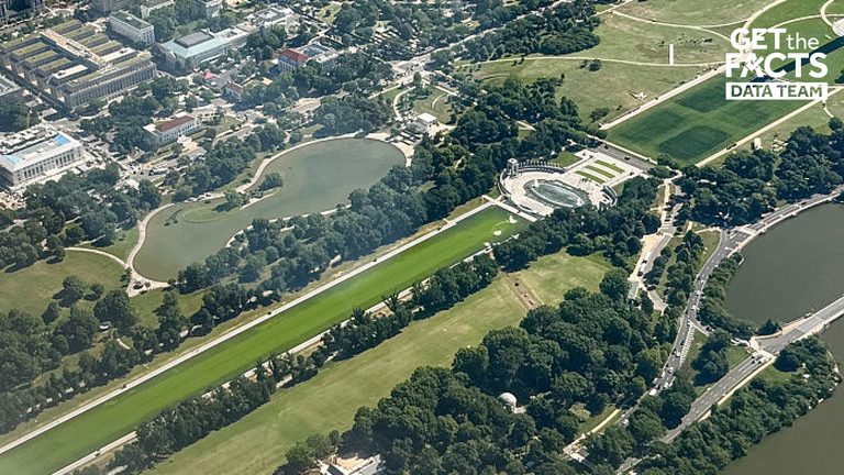 Lincoln Memorial Reflecting Pool Turns Green