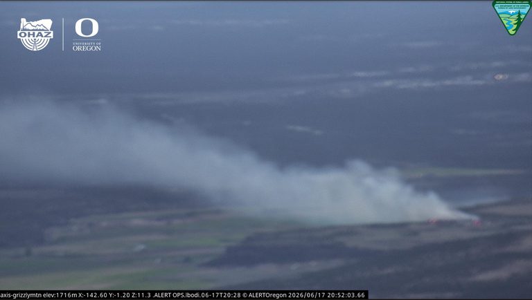 Lone Pine Fire Burns Northwest Of Powell Butte