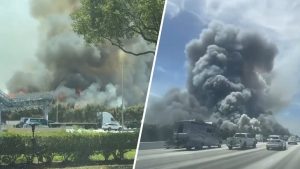 Miami Dade Brush Fires Close Roadways