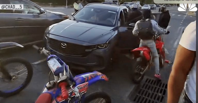 Motorbike Riders Rescue Unconscious Driver Toddler