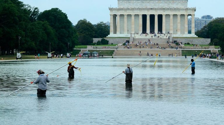 National Media Covers Reflecting Pool Drama