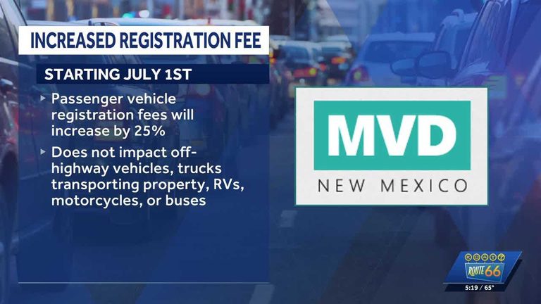 New Mexico Vehicle Registration Fees To Increase