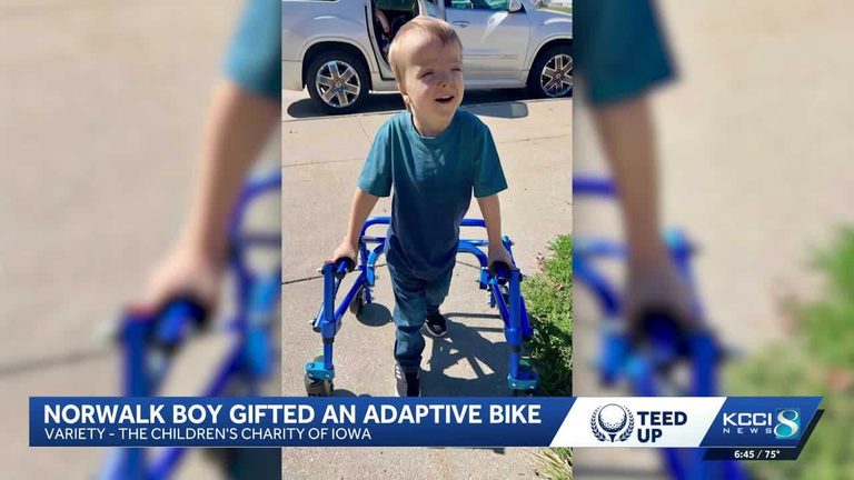 Norwalk Boy Receives Adaptive Bike