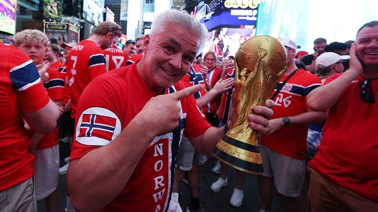 Norway Fans Gather In Times Square