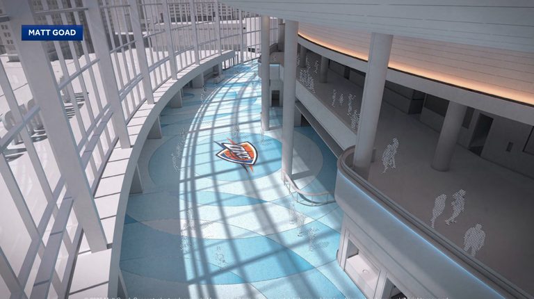 Okc Arena Art Installation Honors Thunder Fans