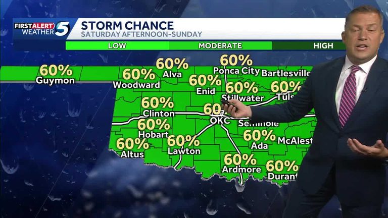 Oklahoma Rain Chances Increase