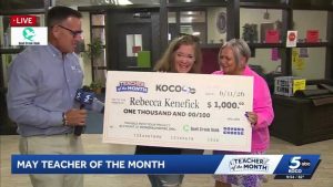 Oklahoma Teacher Surprised As May Teacher Of The Month