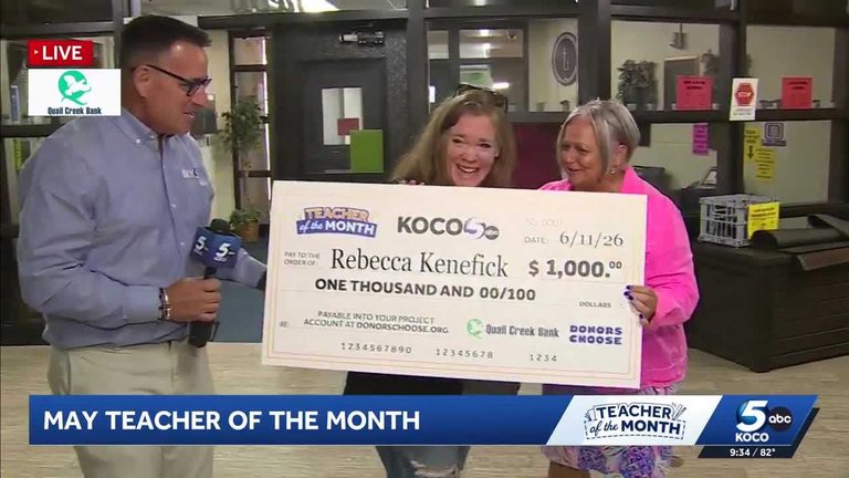 Oklahoma Teacher Surprised As May Teacher Of The Month