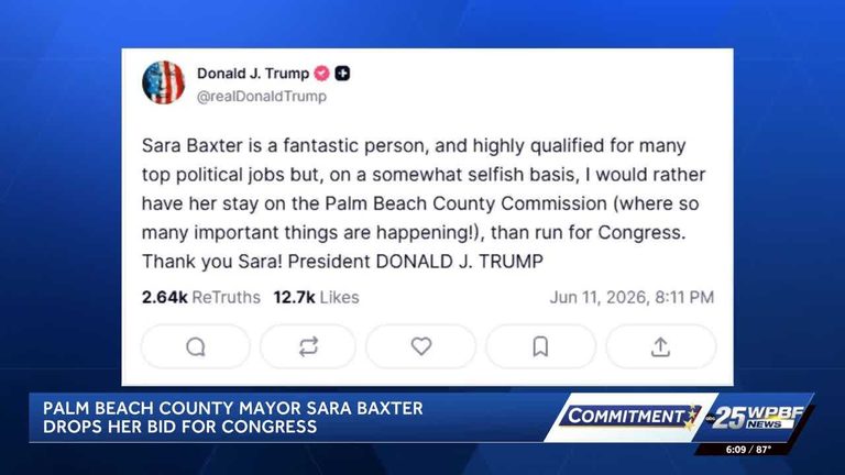 Palm Beach County Mayor Drops Congressional Bid