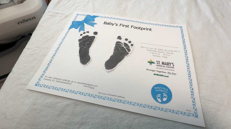 Palm Beach Health Network Hospitals Adopt New Baby Footprint Tech