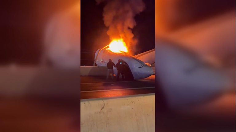 Plane Crashes On Texas Highway