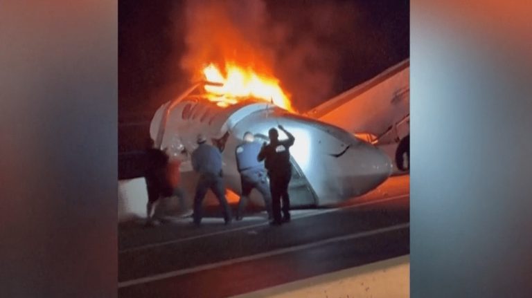 Plane Crashes On Texas Highway