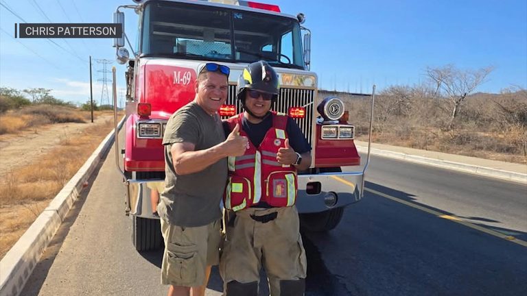 Plano Firefighter Battles Brush Fire In Mexico