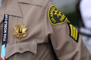Police Firefighters Wear World Cup Badges
