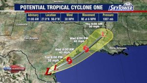 Potential Tropical Cyclone One Heads Toward Gulf