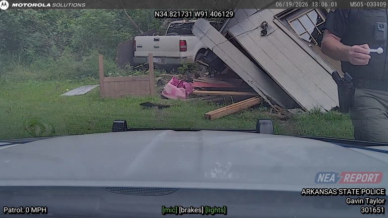 Prairie County Pursuit Ends In Crash Meth Seizure